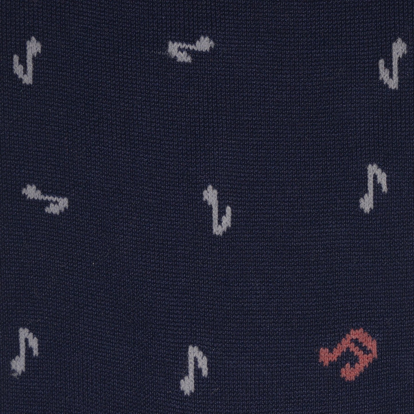 Music Notes Socks - Navy