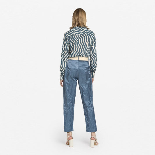 - Animal Print Long Sleeve Shirt - Dolphin