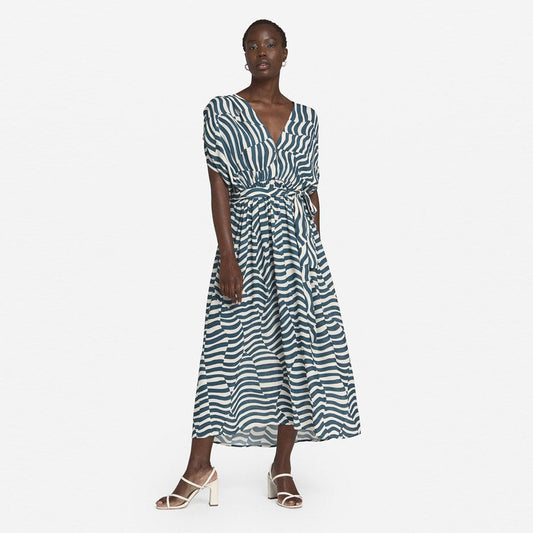 - Animal Print Midi Dress - Dolphin