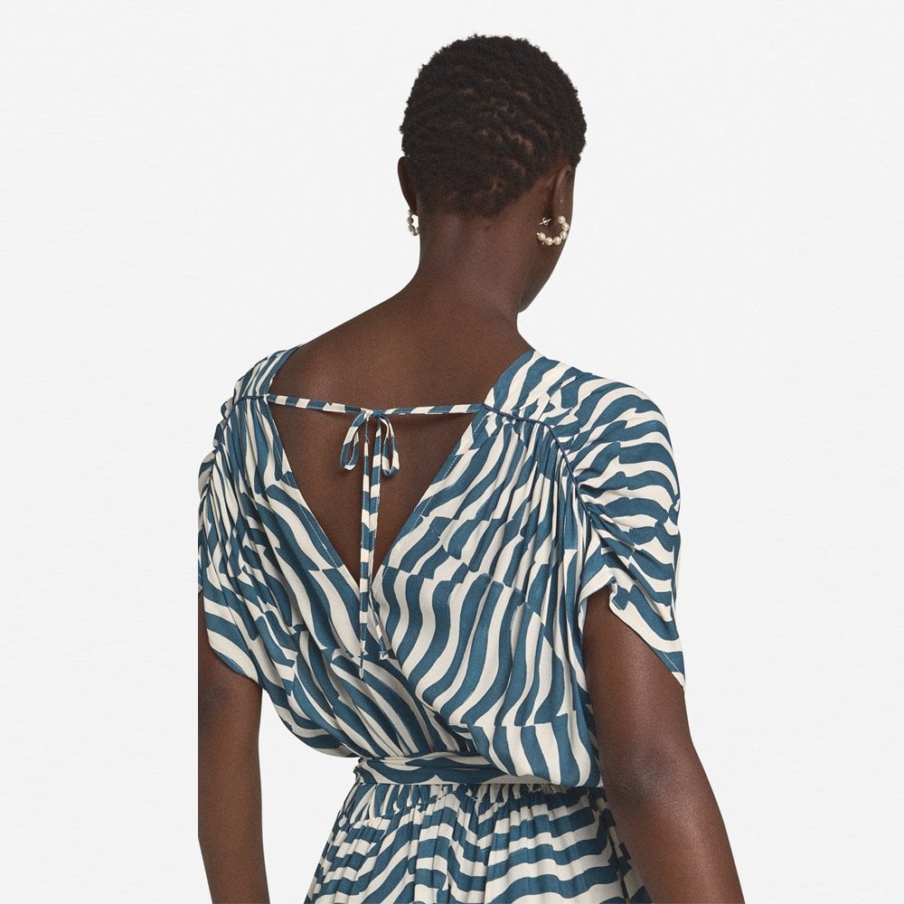 - Animal Print Midi Dress - Dolphin