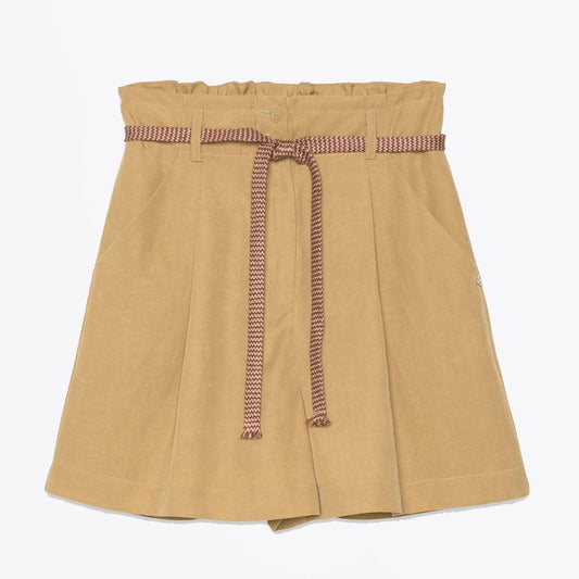 High Waist Shorts - Caramel