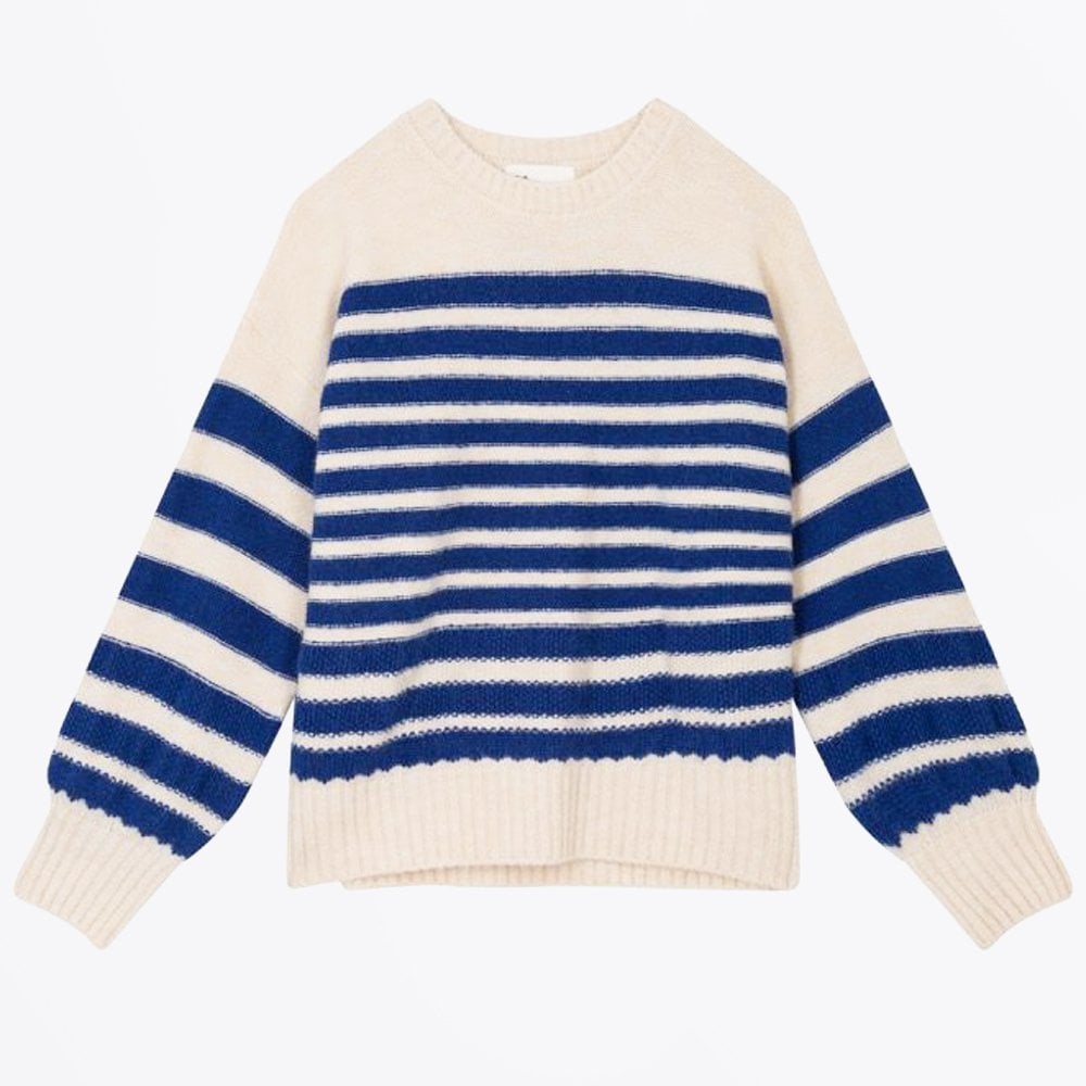 Leon - Macan Stripes Jumper - Blue