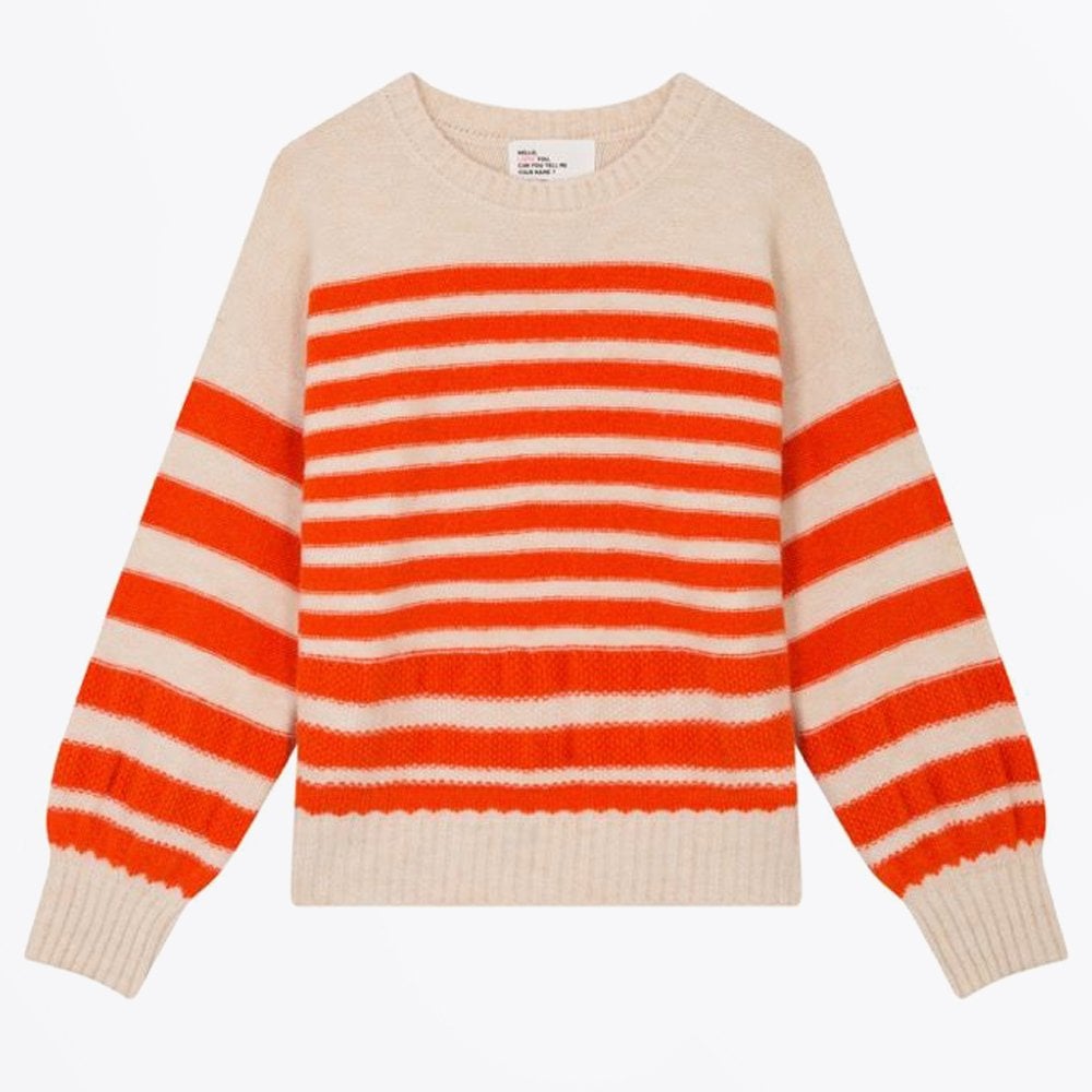 Leon Macan Stripes Jumper - Orange