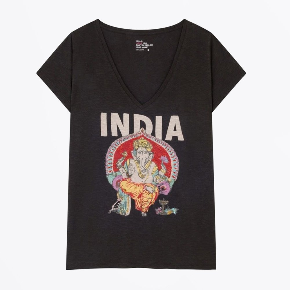 Leon Tonton India T-Shirt - Carbone