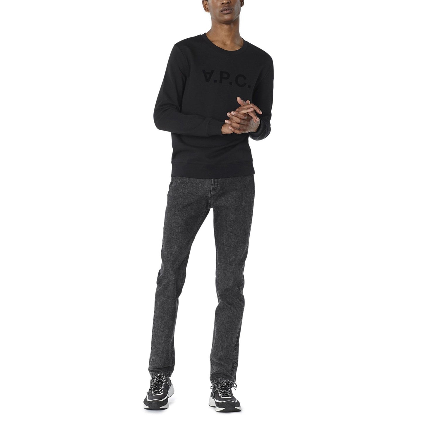 - VPC Brushed Cotton Sweater - Black