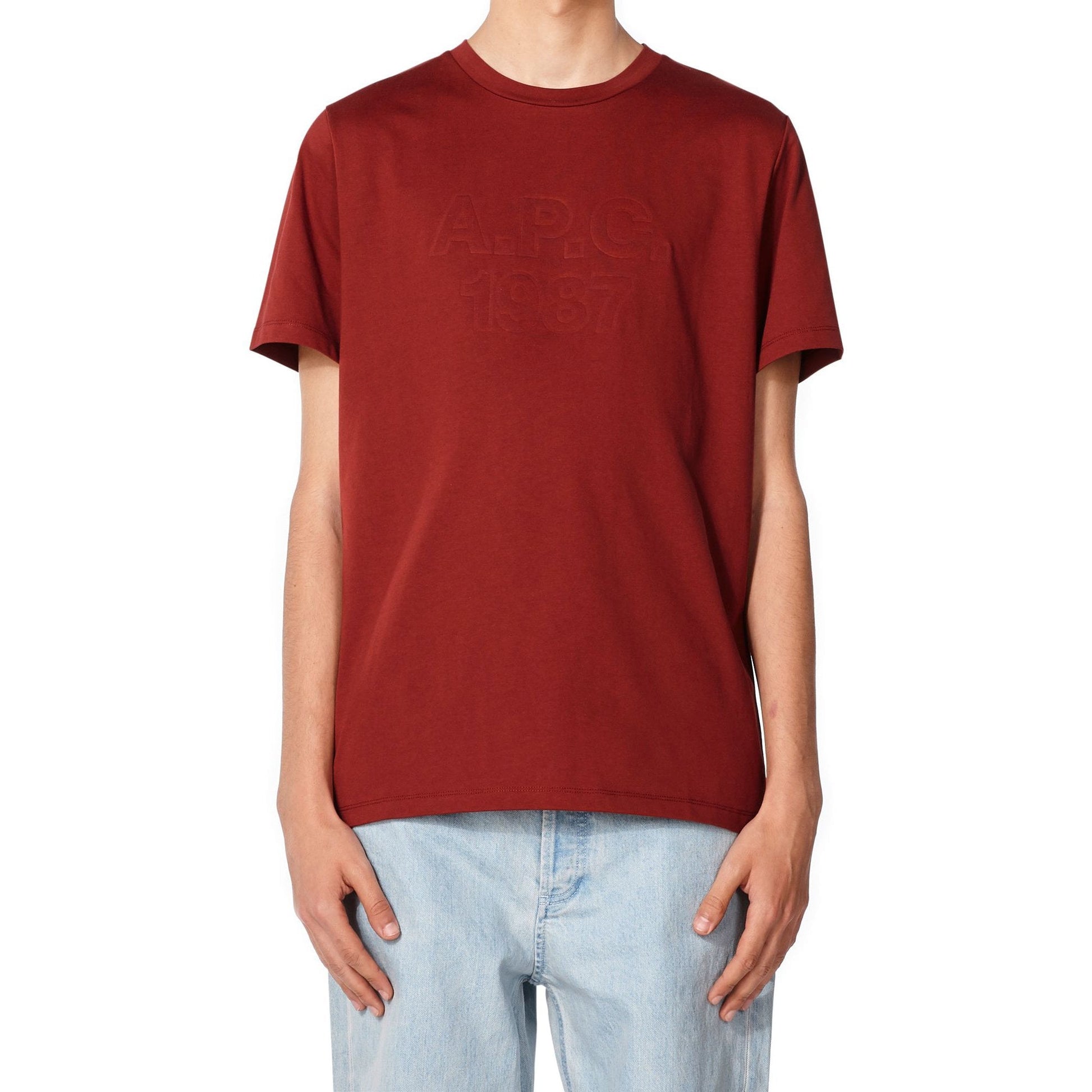 A.P.C. Hartman - Logo T-Shirt - Burgundy