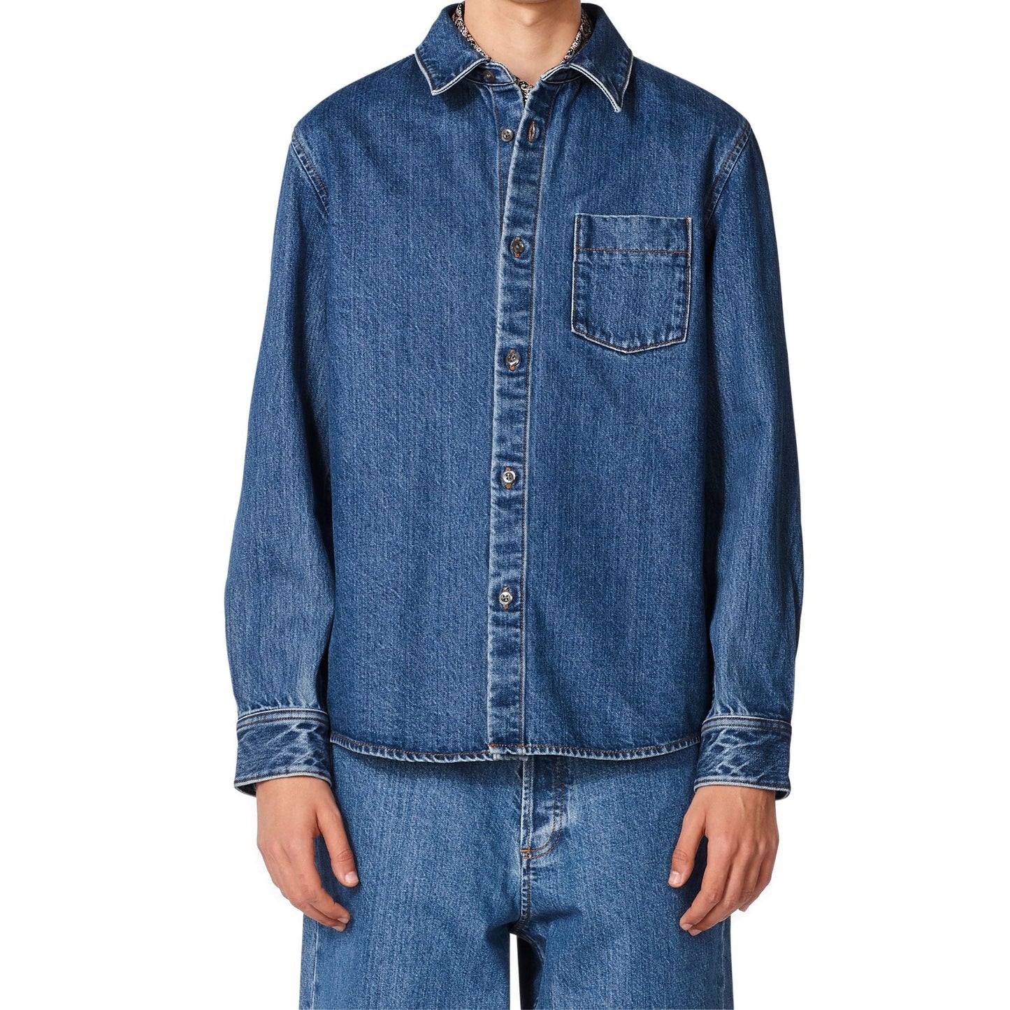 - Victor - Denim Overshirt - Blue