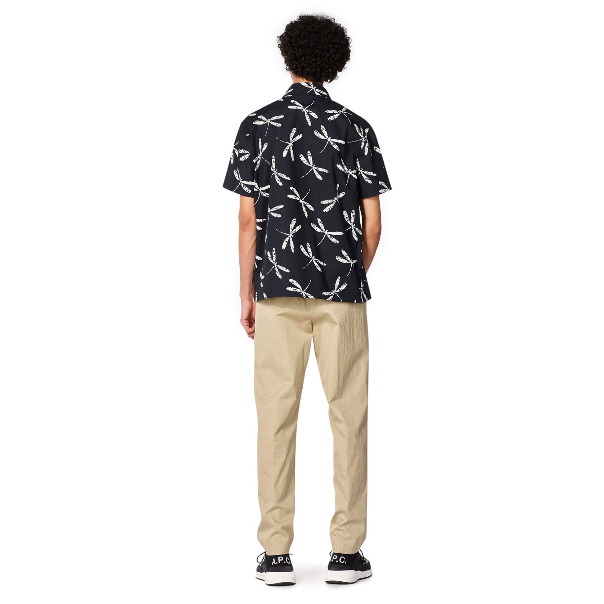 A.P.C. Edd - Dragonfly Print Shirt - Dark Navy