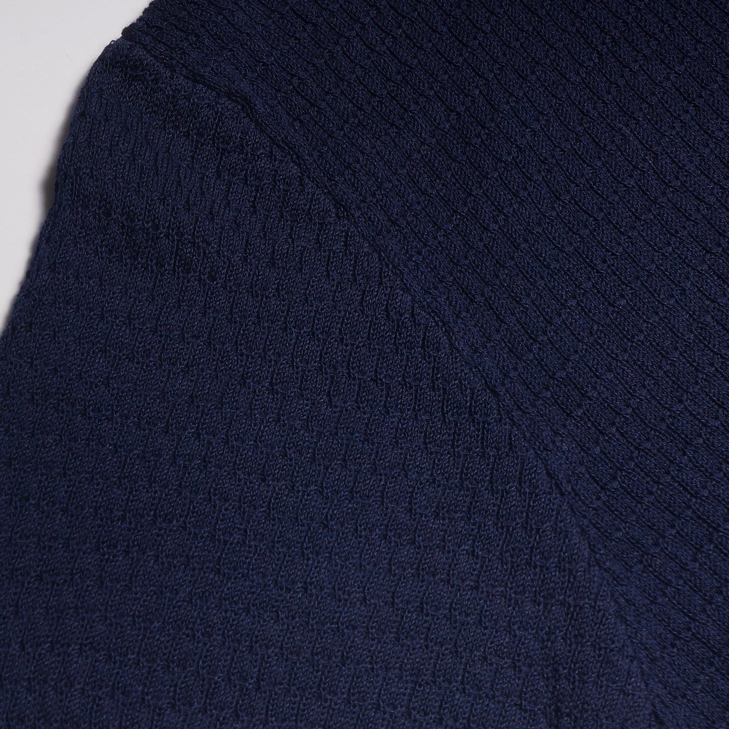 Knitted Grain Polo Shirt - Navy