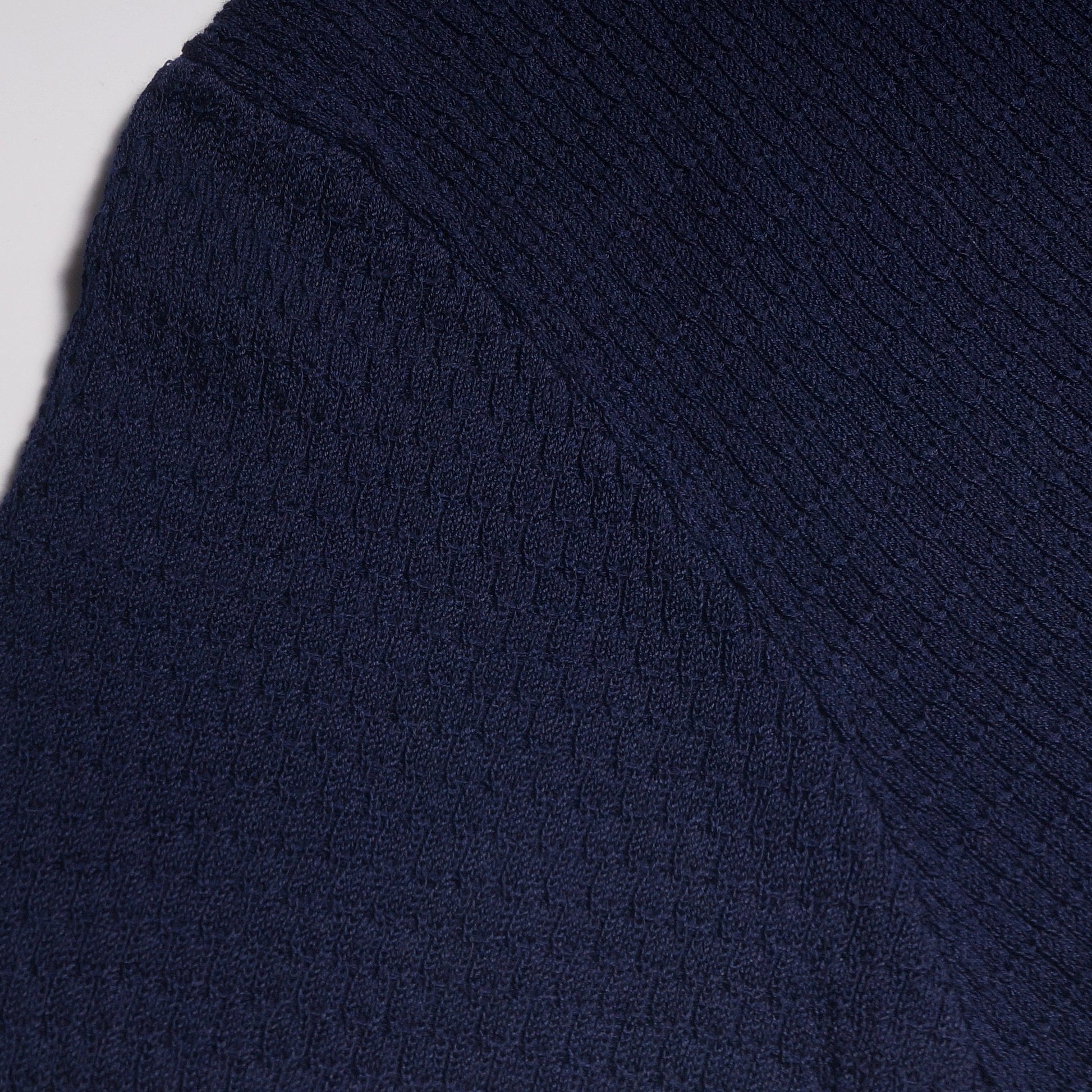 Circolo Knitted Grain Polo Shirt - Navy