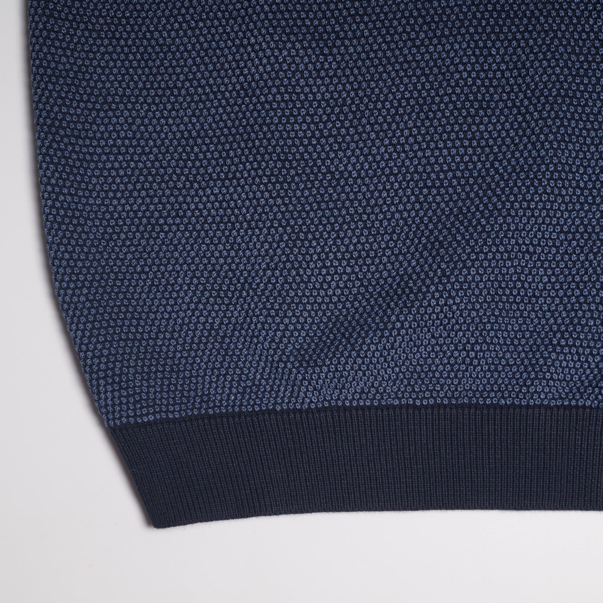 Circolo Knitted Spot Polo Shirt - Blue/Navy