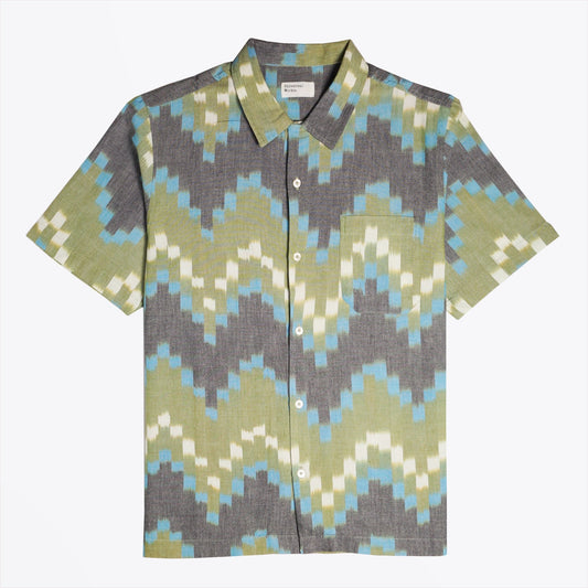 - Cotton Zig-Zag Shirt - Green