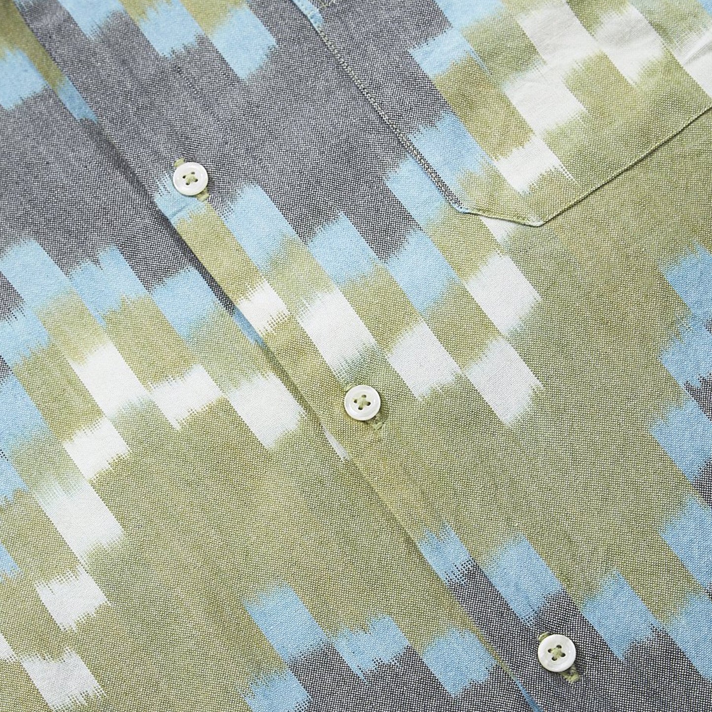 - Cotton Zig-Zag Shirt - Green