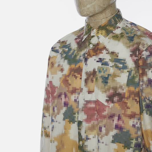 - Pixel Flower Print Shirt - Multi