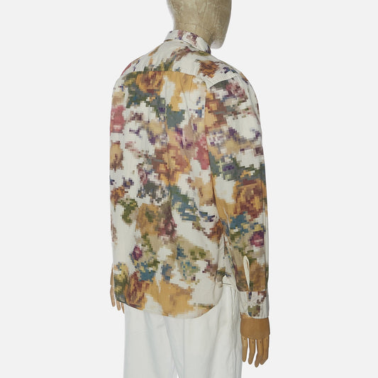 - Pixel Flower Print Shirt - Multi
