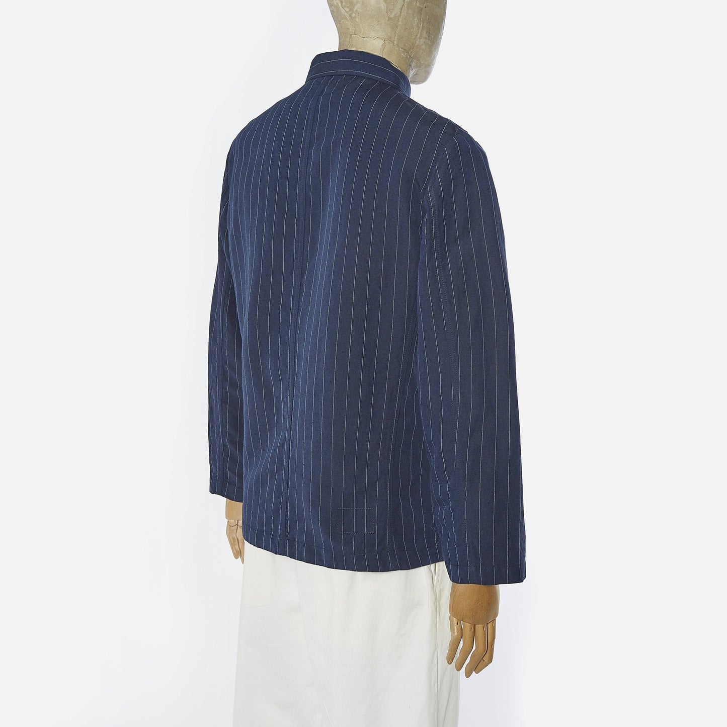 - Stripe Bakers Jacket - Navy