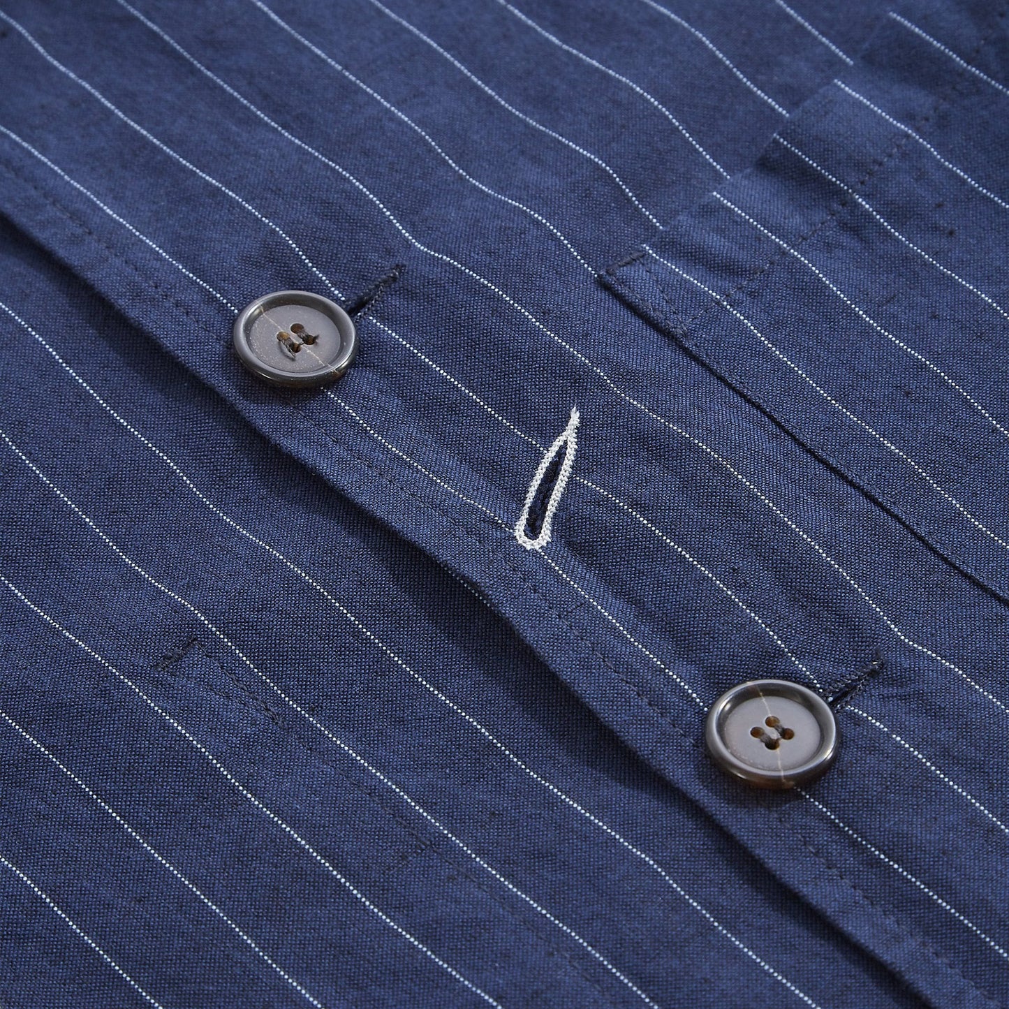 - Stripe Bakers Jacket - Navy