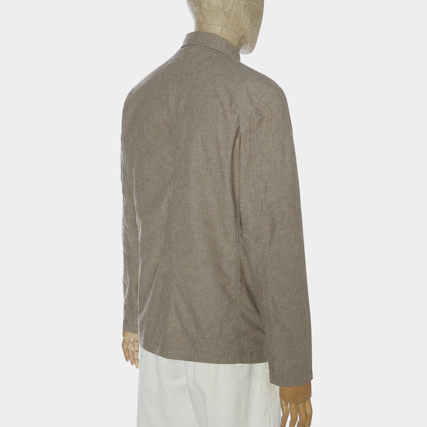 Melange Cotton Bakers Jacket - Sand