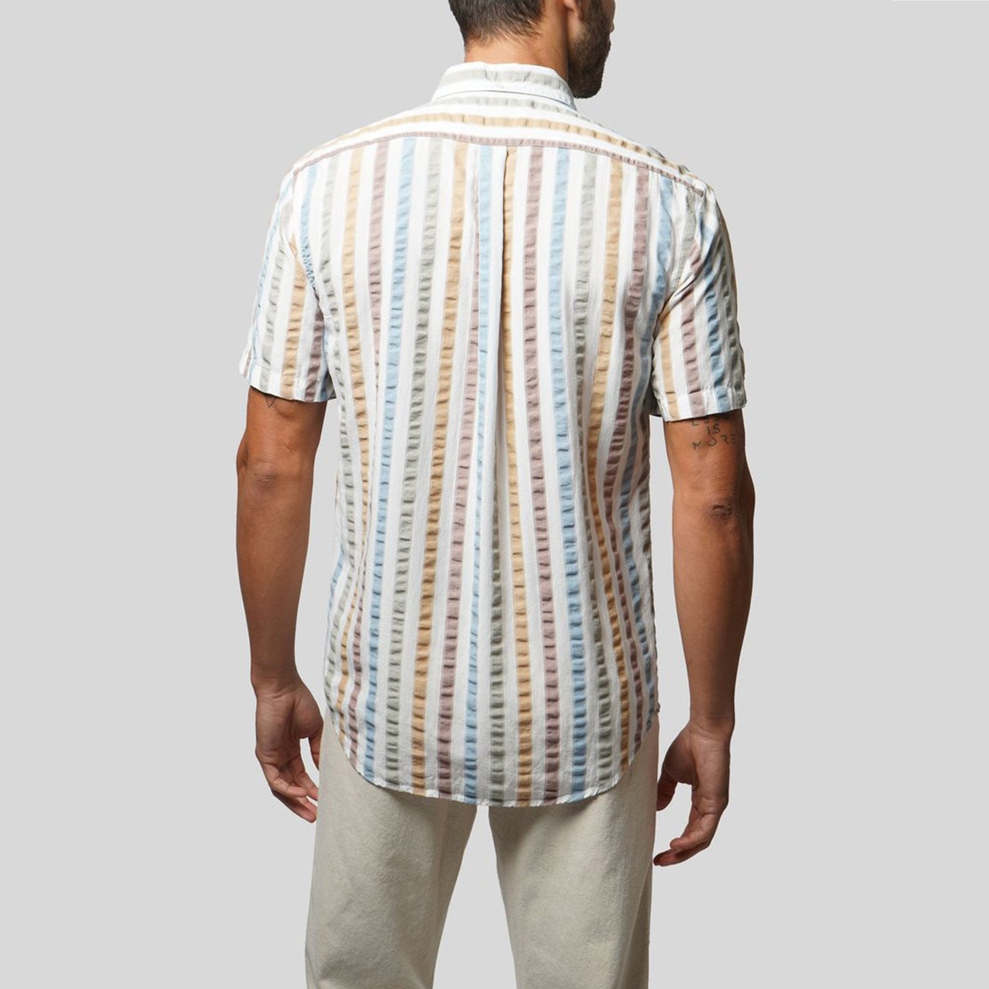 - Striped Short-Sleeve Shirt - Multi