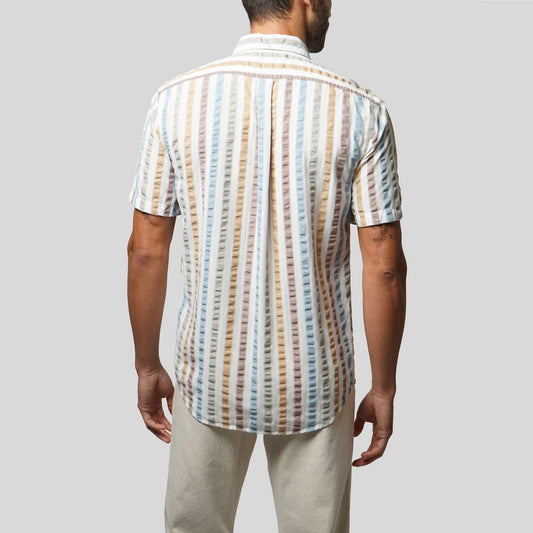- Striped Short-Sleeve Shirt - Multi
