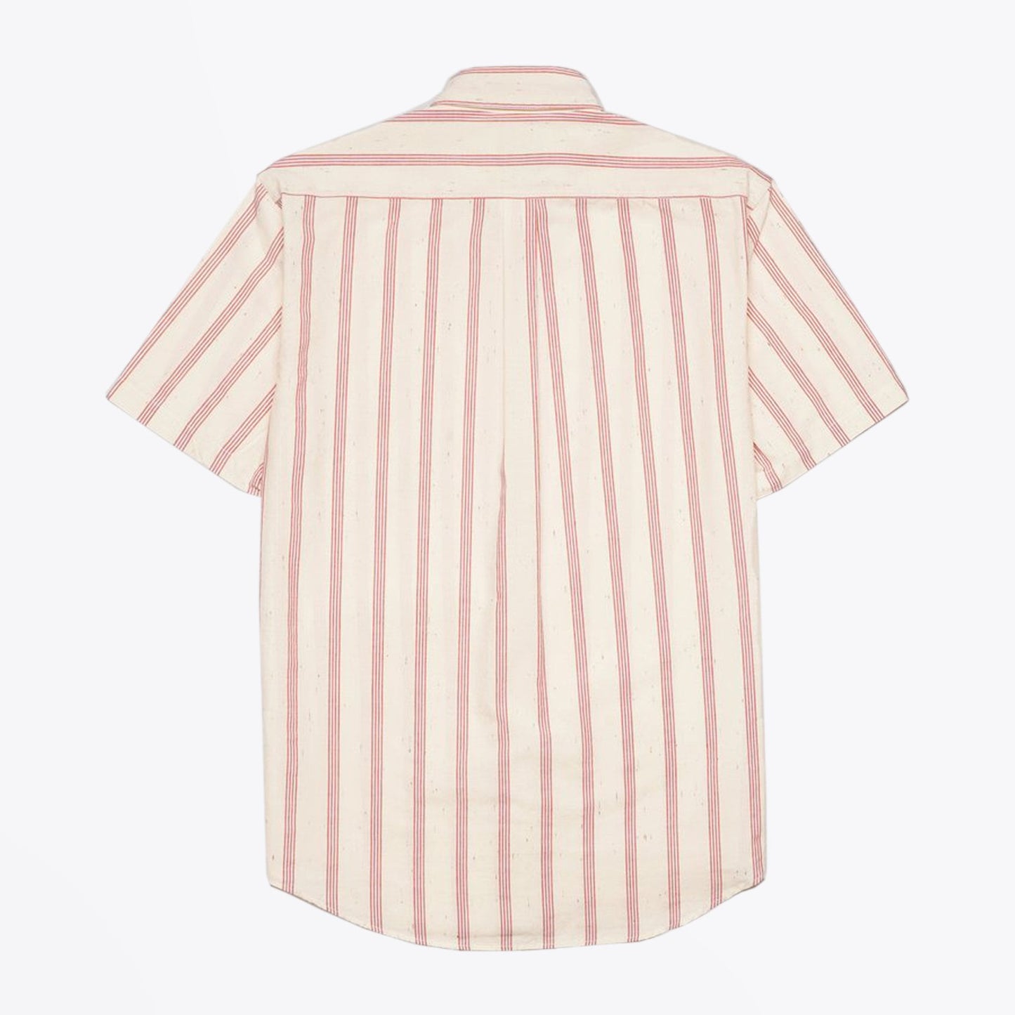 - Red Striped Short-Sleeve Shirt - Off-White