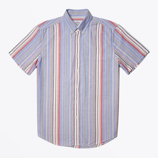 Nautical Stripe Short-Sleeve Shirt - Blue