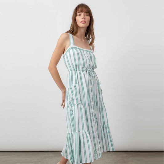 - Cassia Dress - Ivy Stripe
