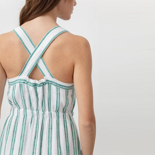 - Cassia Dress - Ivy Stripe