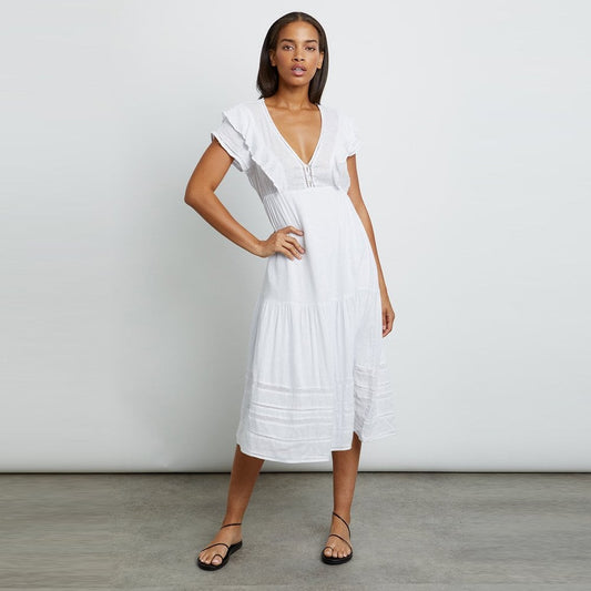 - Eden Dress - White Lace Detail