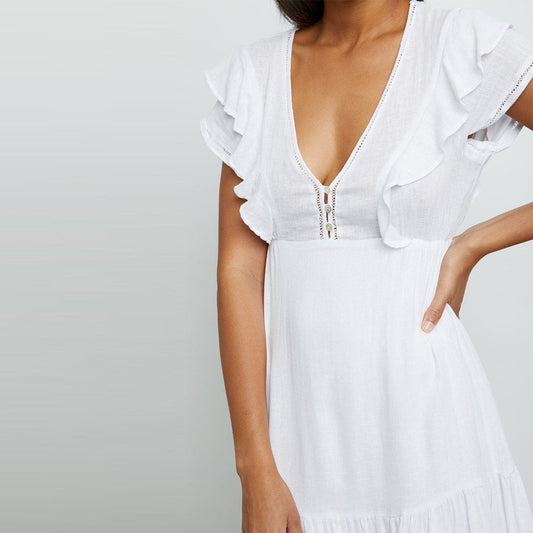 - Eden Dress - White Lace Detail