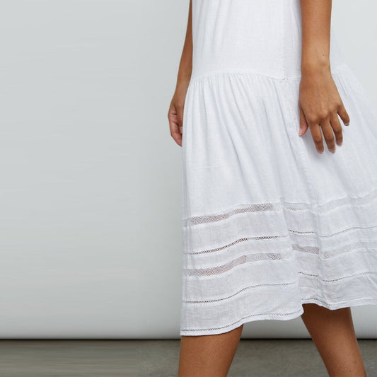 - Eden Dress - White Lace Detail