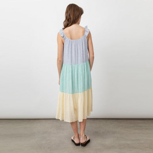 - Capri Dress - Mixed Rainbow Stripe