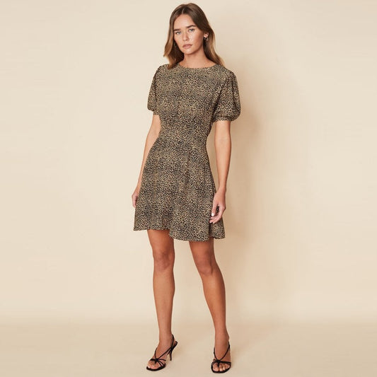 - Sidonie Mini Dress - Indi Animal Print