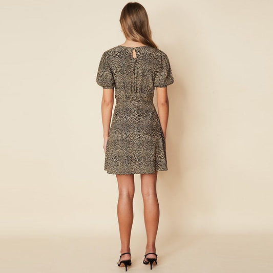 - Sidonie Mini Dress - Indi Animal Print