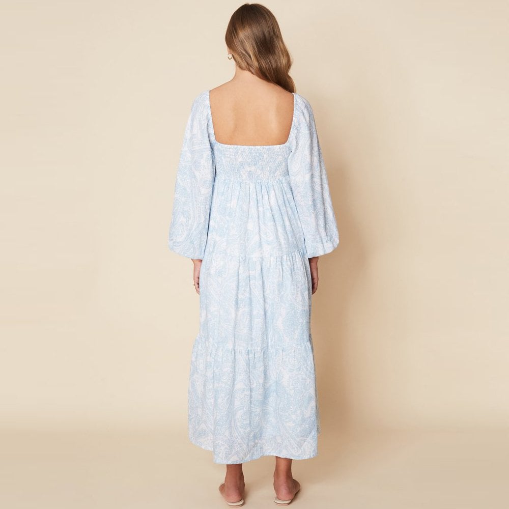 - Alison Midi Dress - Paisley Powder Blue