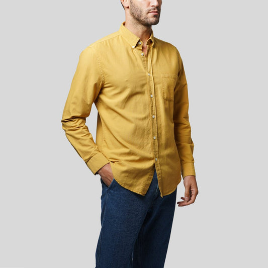 - Belavista - Button-Down Shirt - Mustard