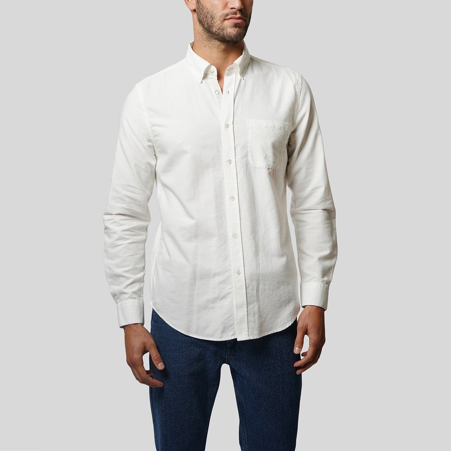 - Belavista - Button-Down Shirt - Off-White