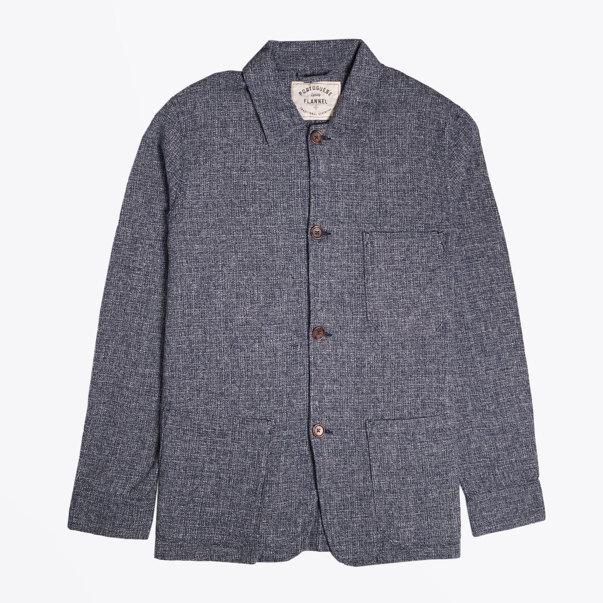Portuguese Linen-Blend Jacket - Blue
