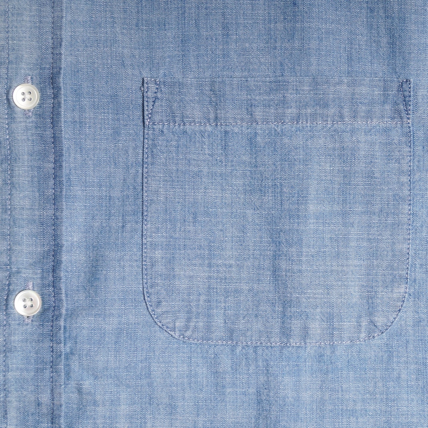 - Chambray Button-Down Shirt - Blue