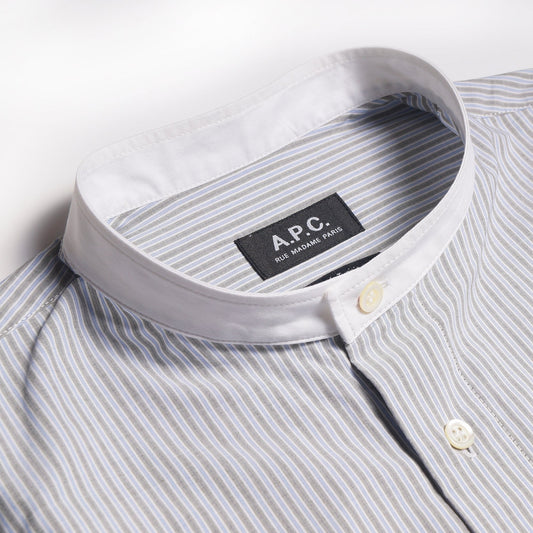 Mark - Stripe Shirt - Grey/Green