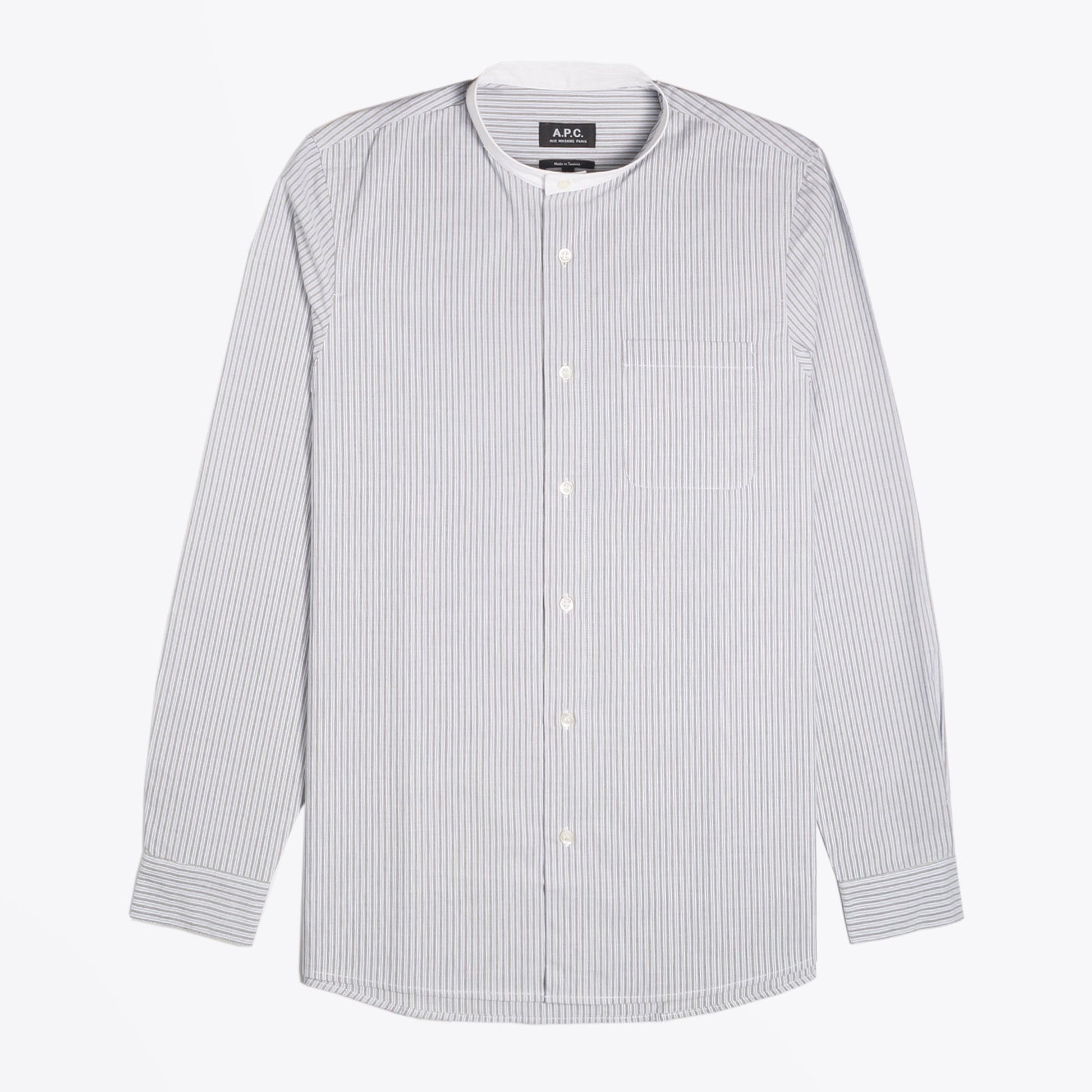 A.P.C. Mark - Stripe Shirt - Grey/Green