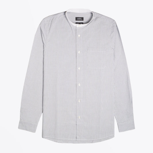 Mark - Stripe Shirt - Grey/Green