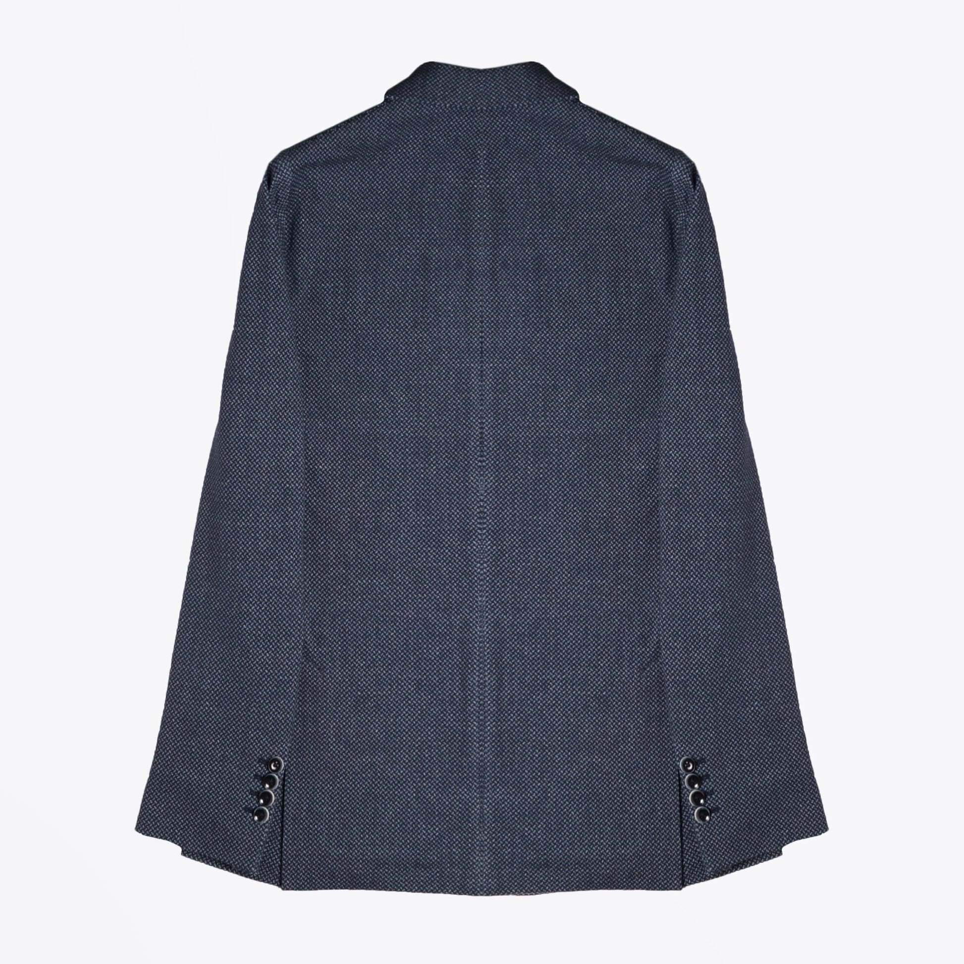 Circolo Woven Print Piquet Blazer - Navy/Blue