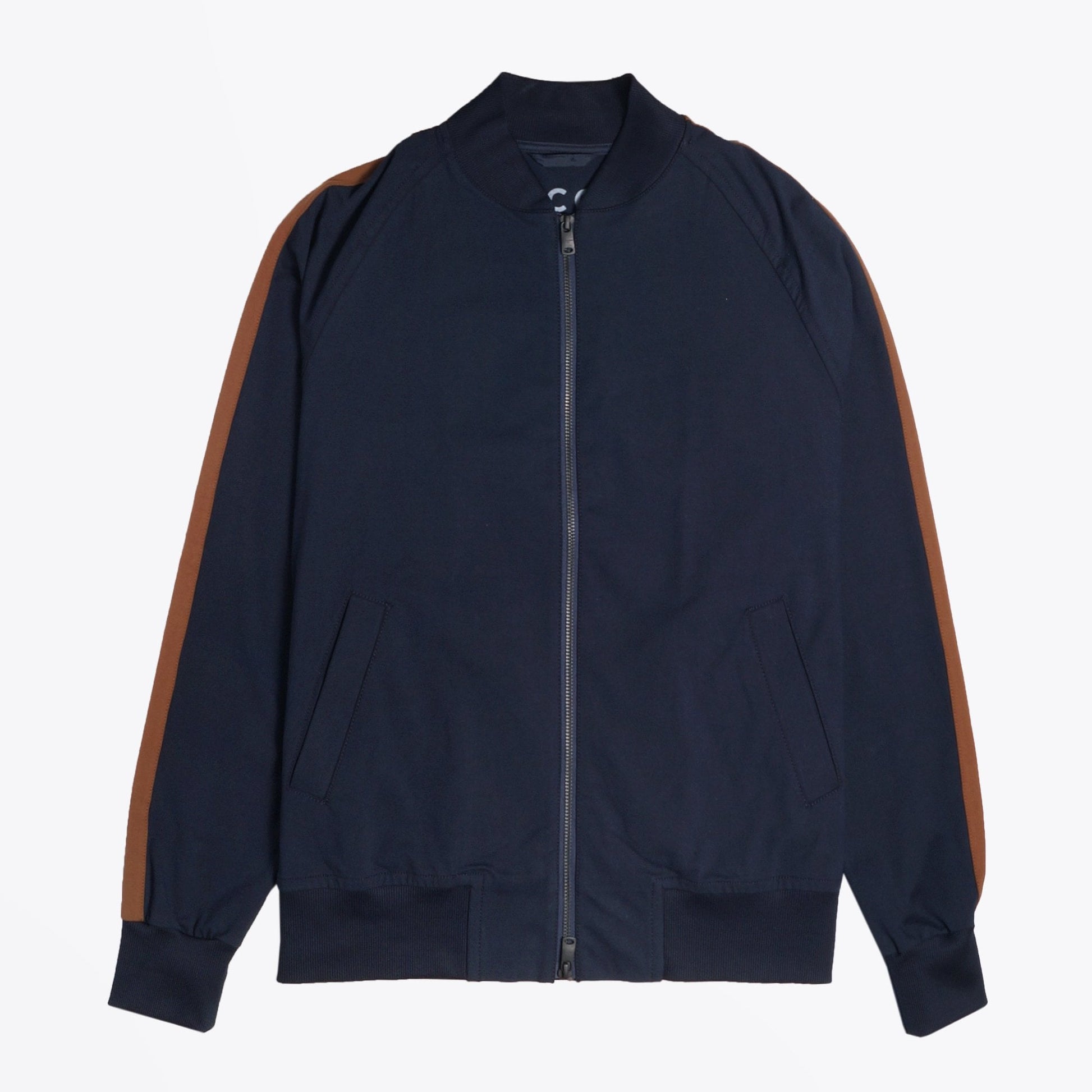Circolo Jersey Stripe Jacket - Navy