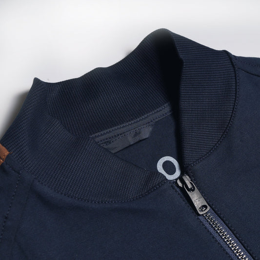 Jersey Stripe Jacket - Navy