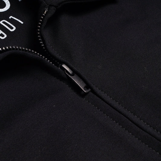 - Zip-Through Bomber Jacket - Black