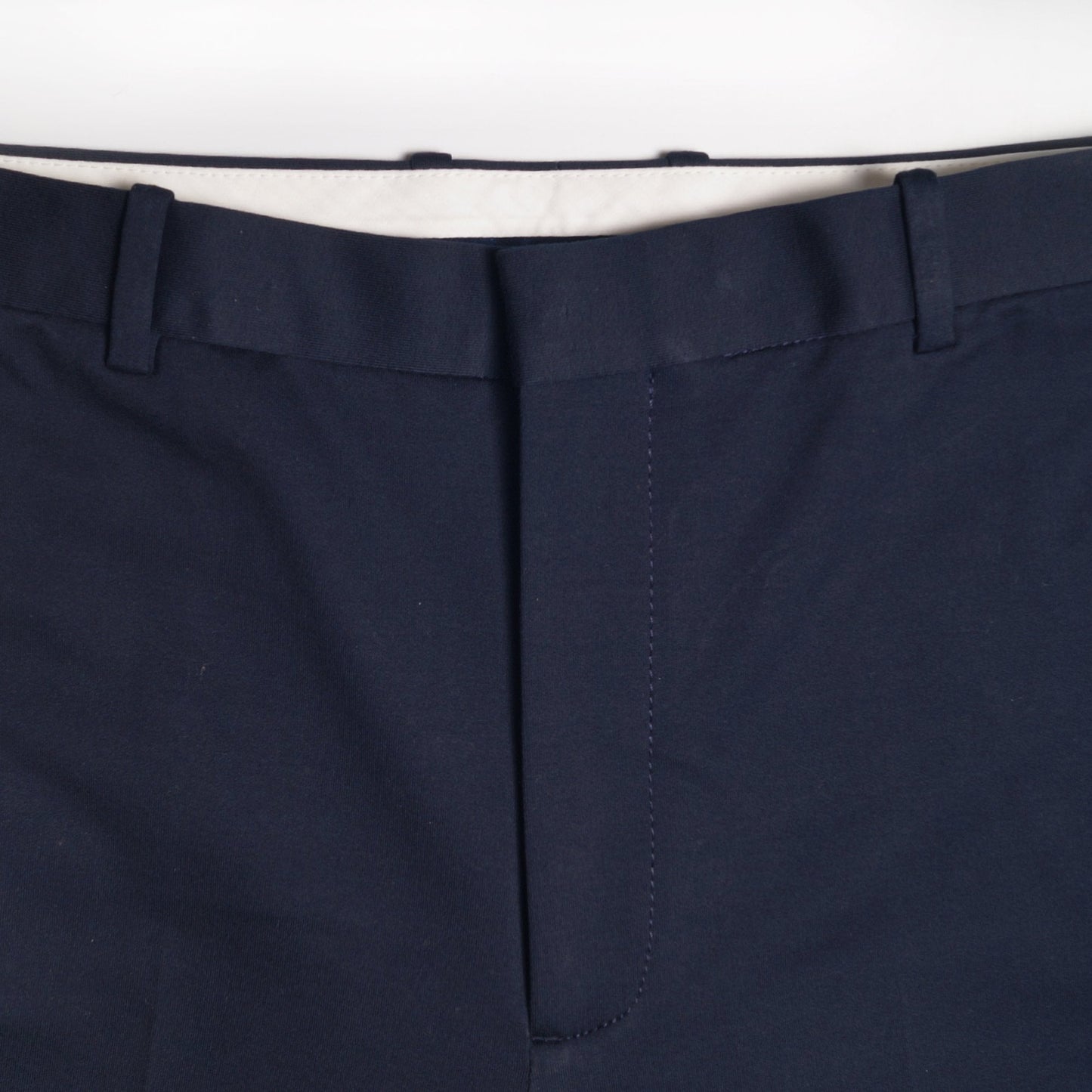 - Cotton Trousers With Stripe - Navy