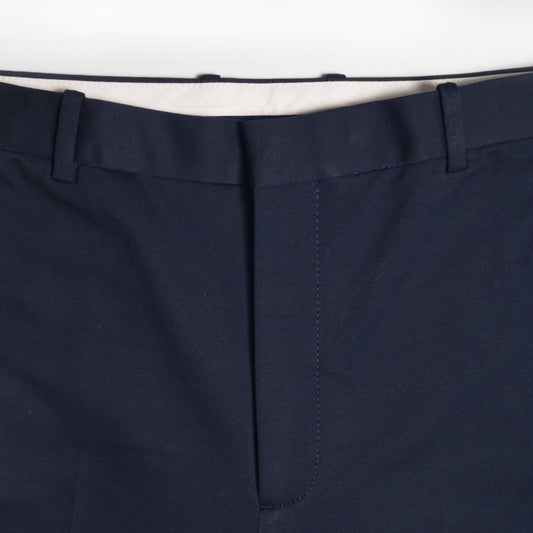 - Cotton Trousers With Stripe - Navy