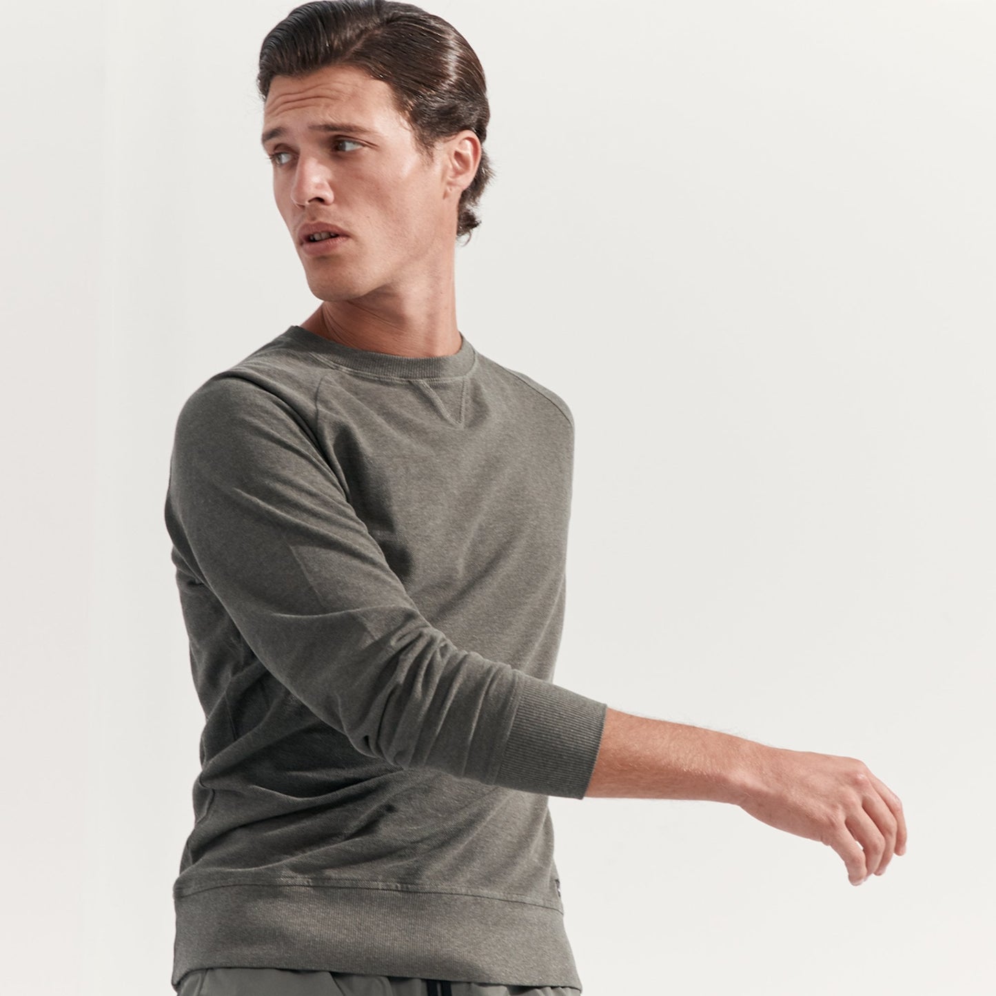 - Rowe - Pique Crew Neck Sweater - Green