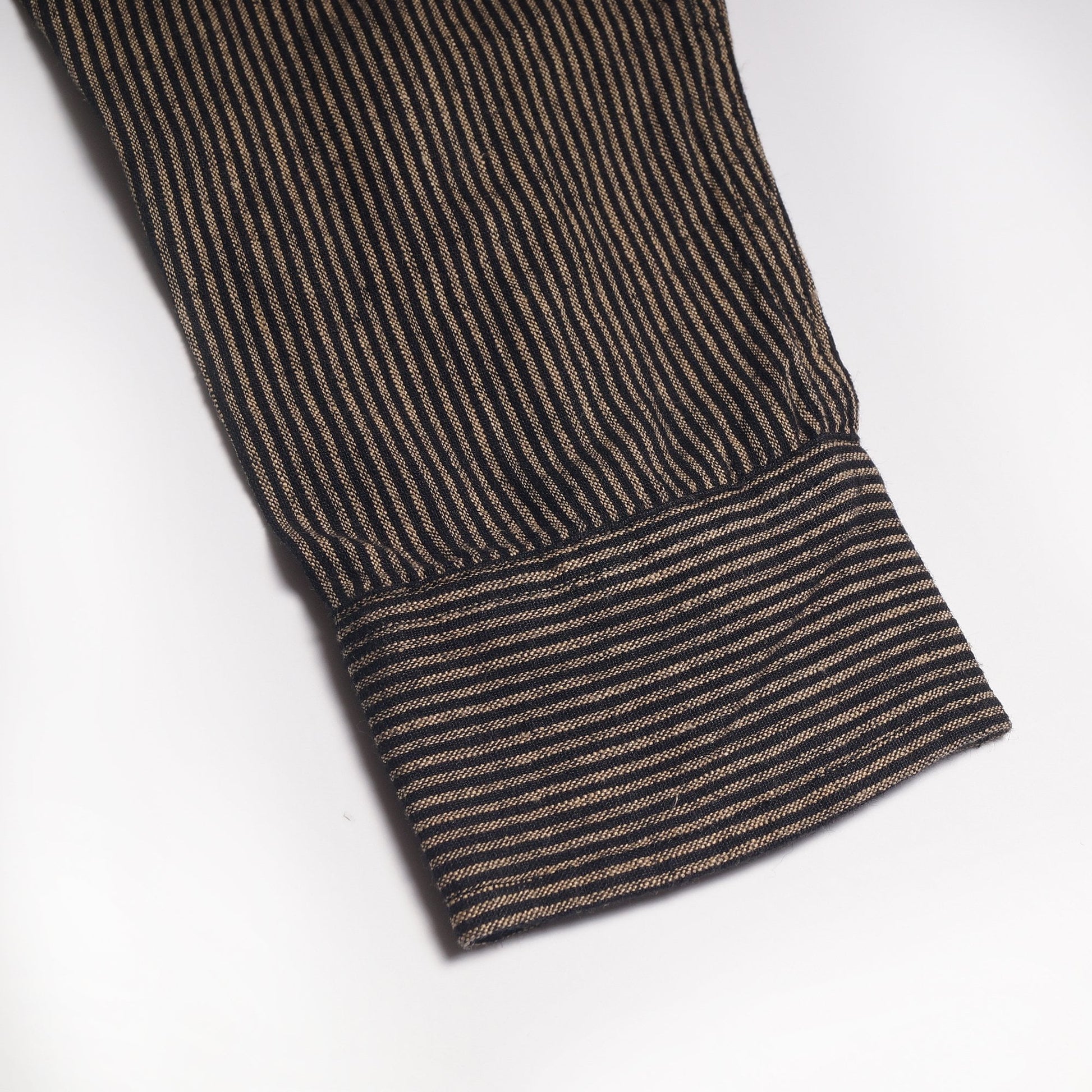 Corridor Linen-Blend Pinstripe Shirt - Black/Beige